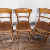 Parisian bistro chair troquet style Baumann, Fischel, Kohn, Lutherma in retro vintage beech wood