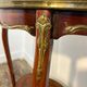 Louis XV side table in mahogany, marquetry and gilded bronze, circa 1900
