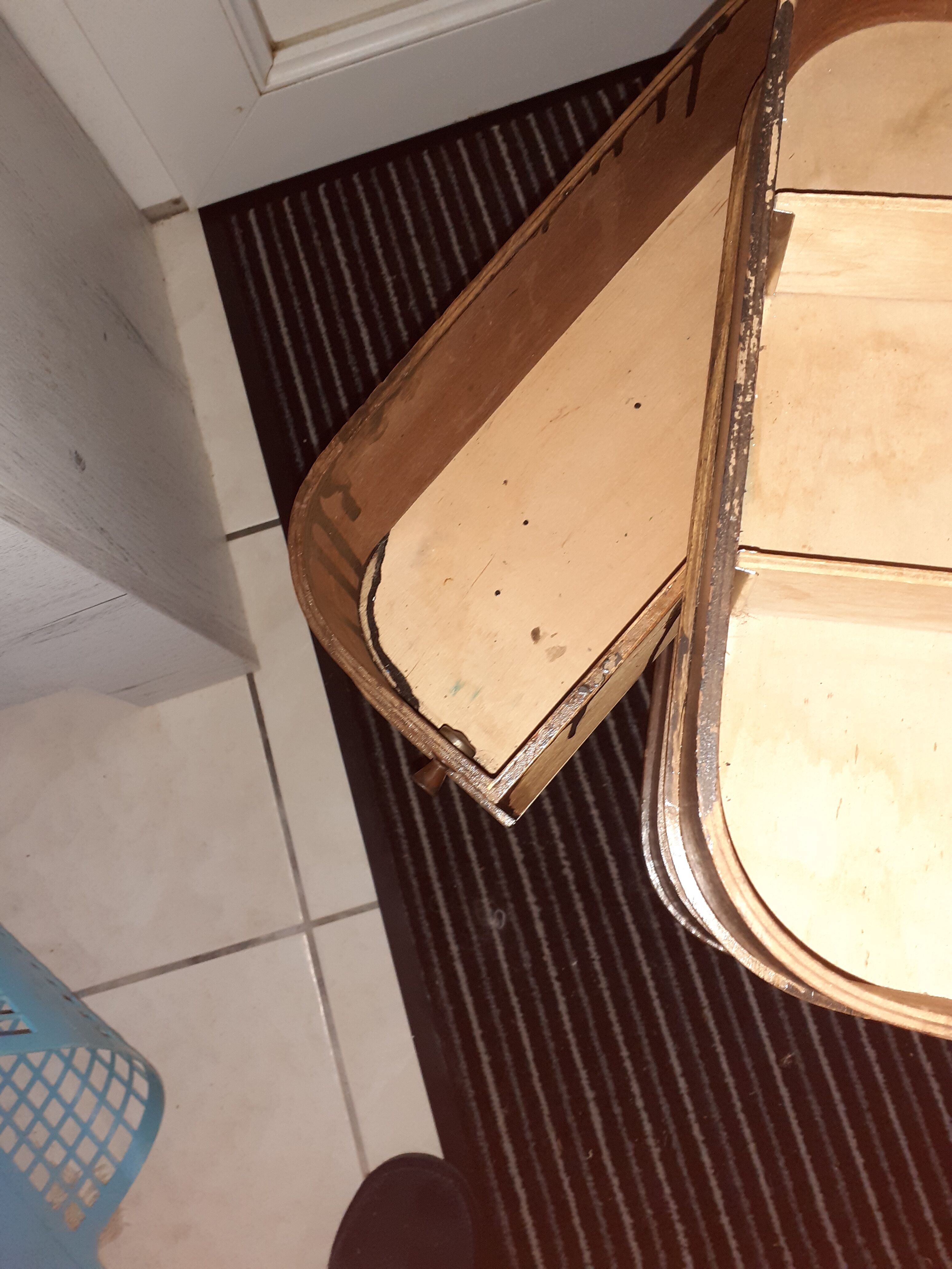 Wooden storage furniture with drawers. With a cove.