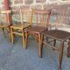 Lot 4 chairs bistro mismatched curved wood brasserie