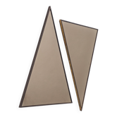 Modern mid-century triangular mirrors in bronze, 1950s
