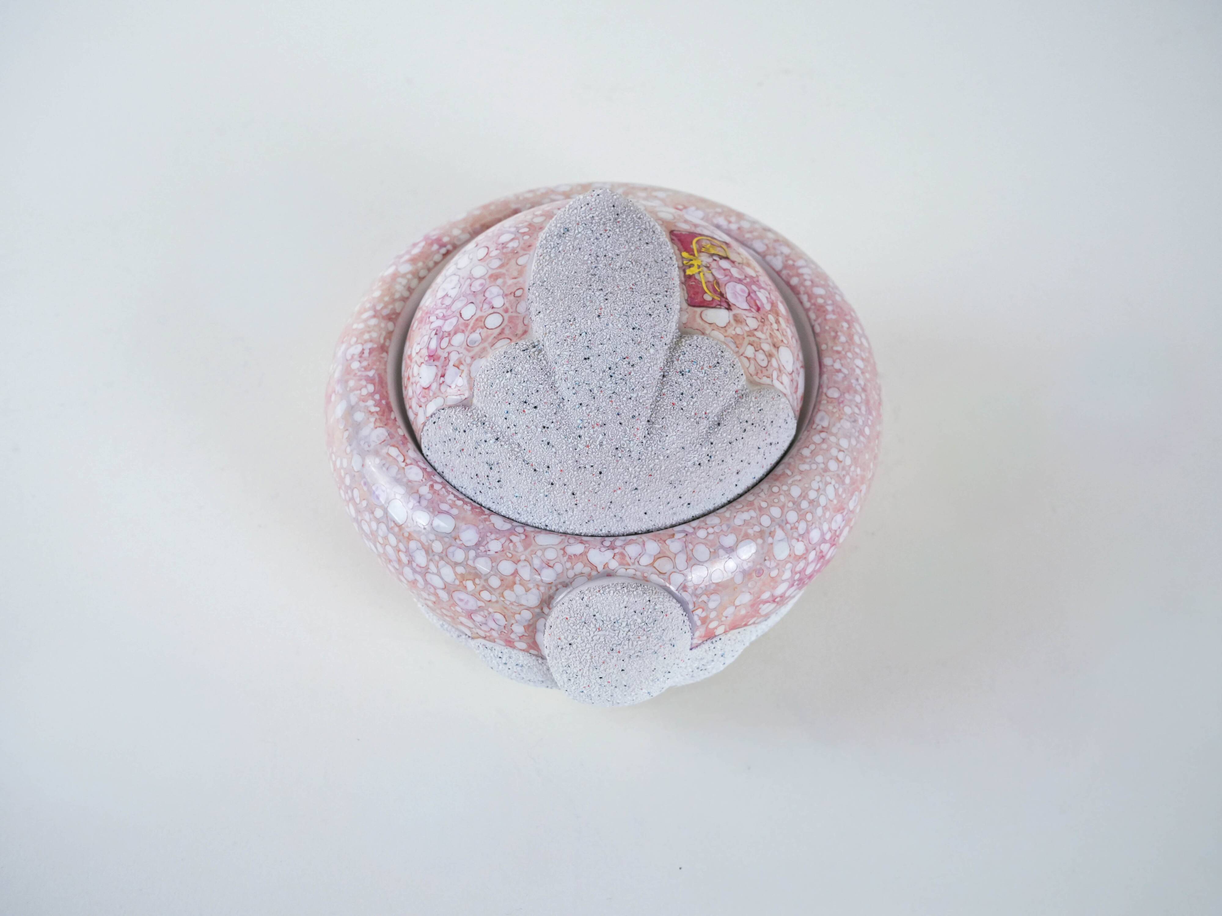 Ceramic sugar bowl, Italian design, 1970s, made in Italy