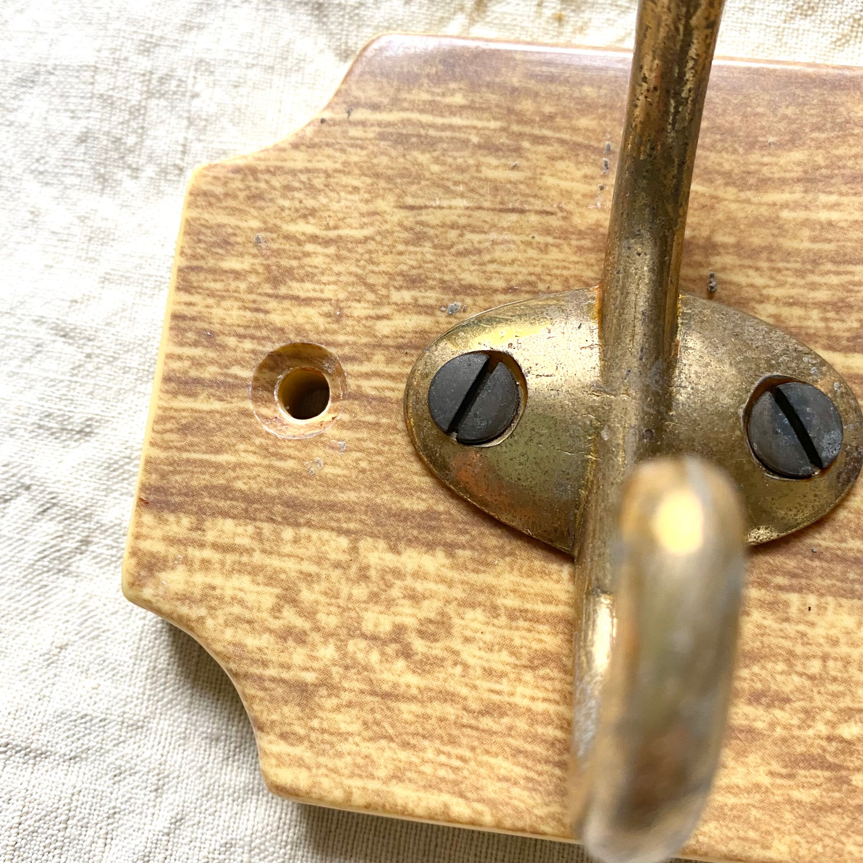 Vintage coat rack 2 hooks