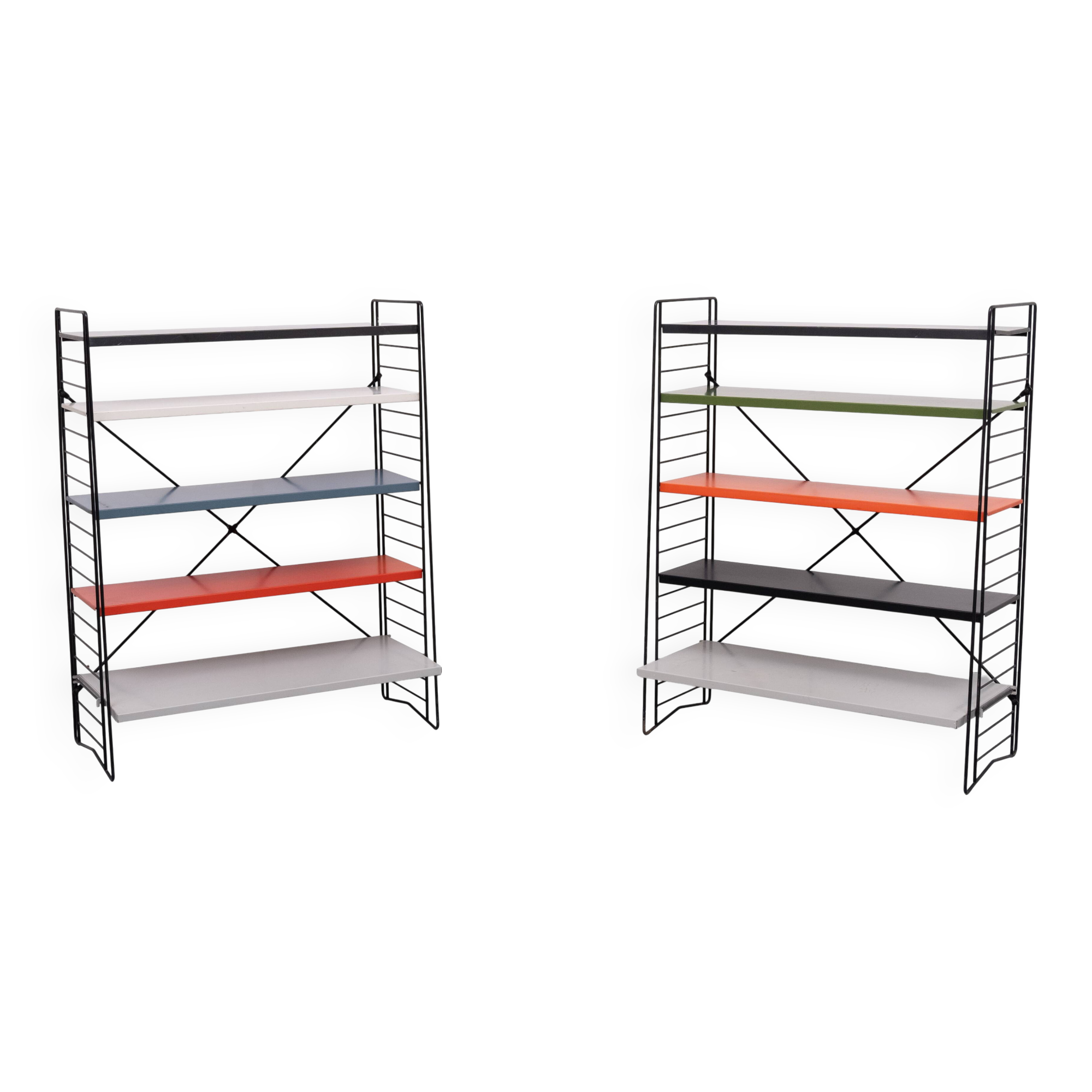 Tomado free standing Metal Colored racks 1960s Holland