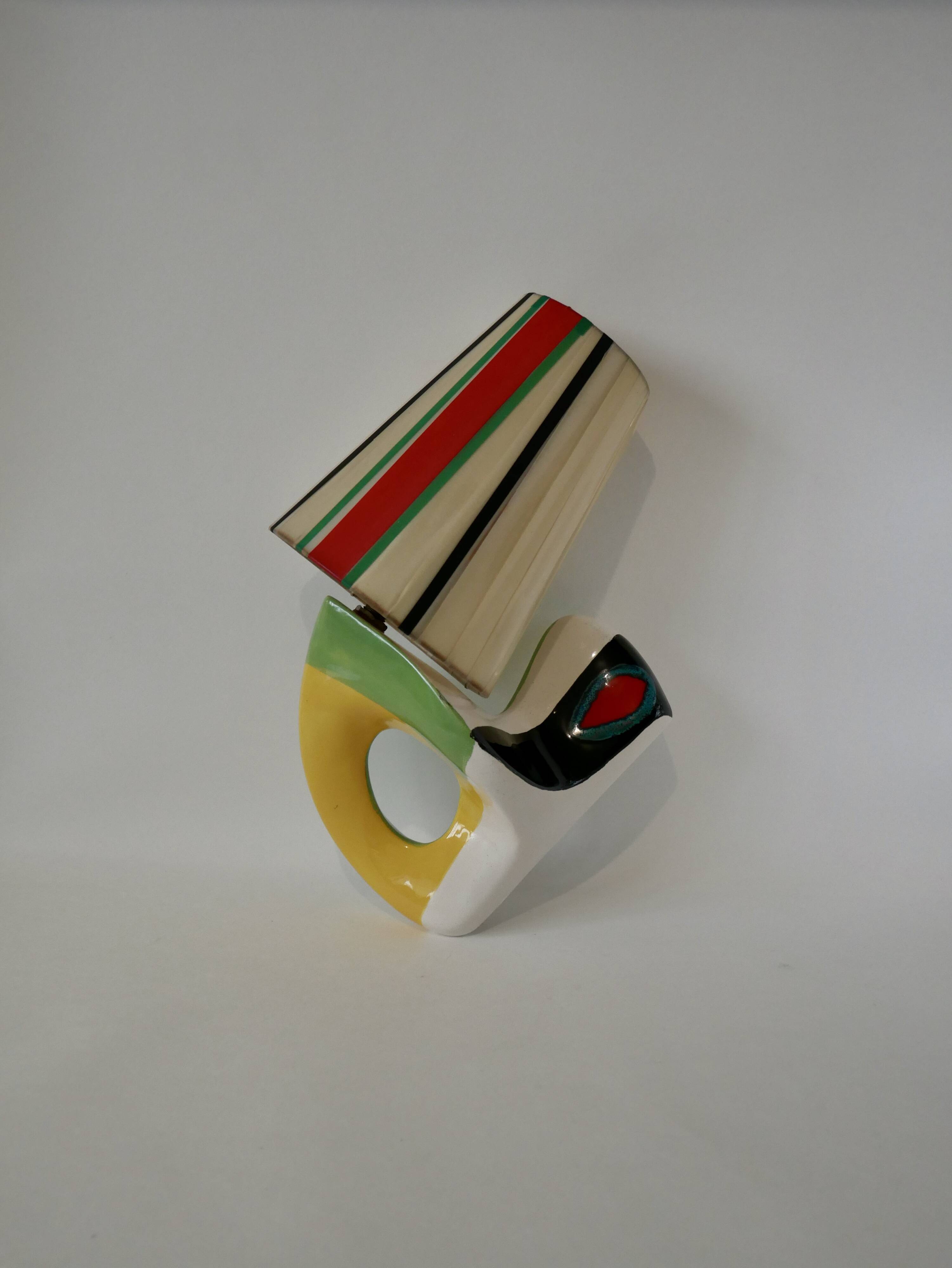 Mid-century design ceramic wall lamp circa 1950