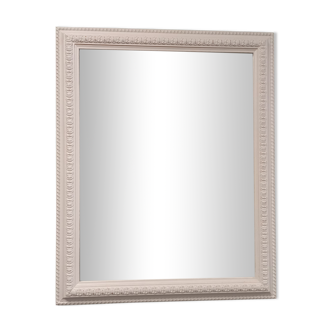 Old mirror framed white 58x72cm