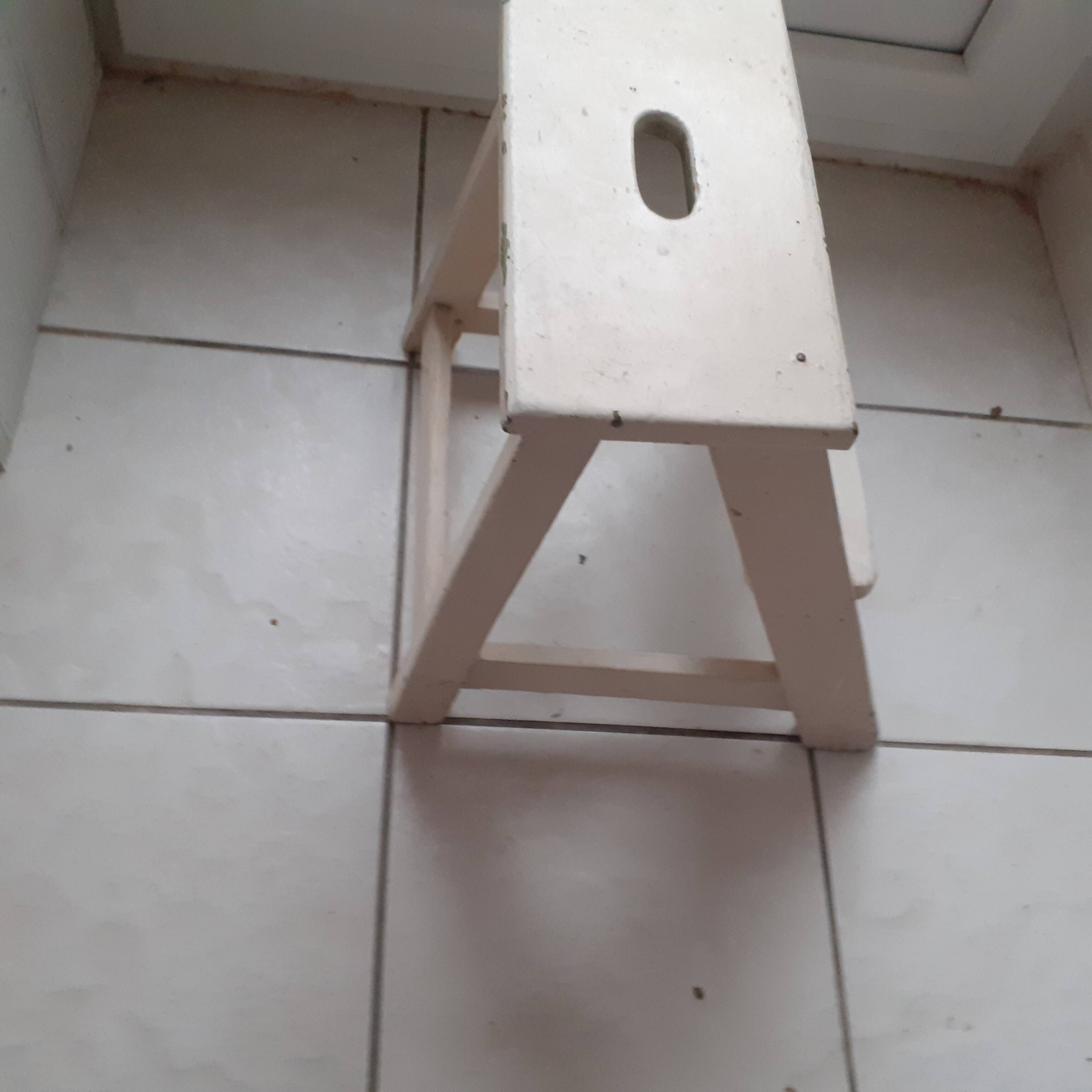 Old wooden stepladder 2 steps