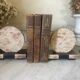 Pair of Art Deco marble and onyx bookends