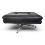 Howard Keith Kohinoor Leather Armchair with Ottoman for HK Furniture, 1970