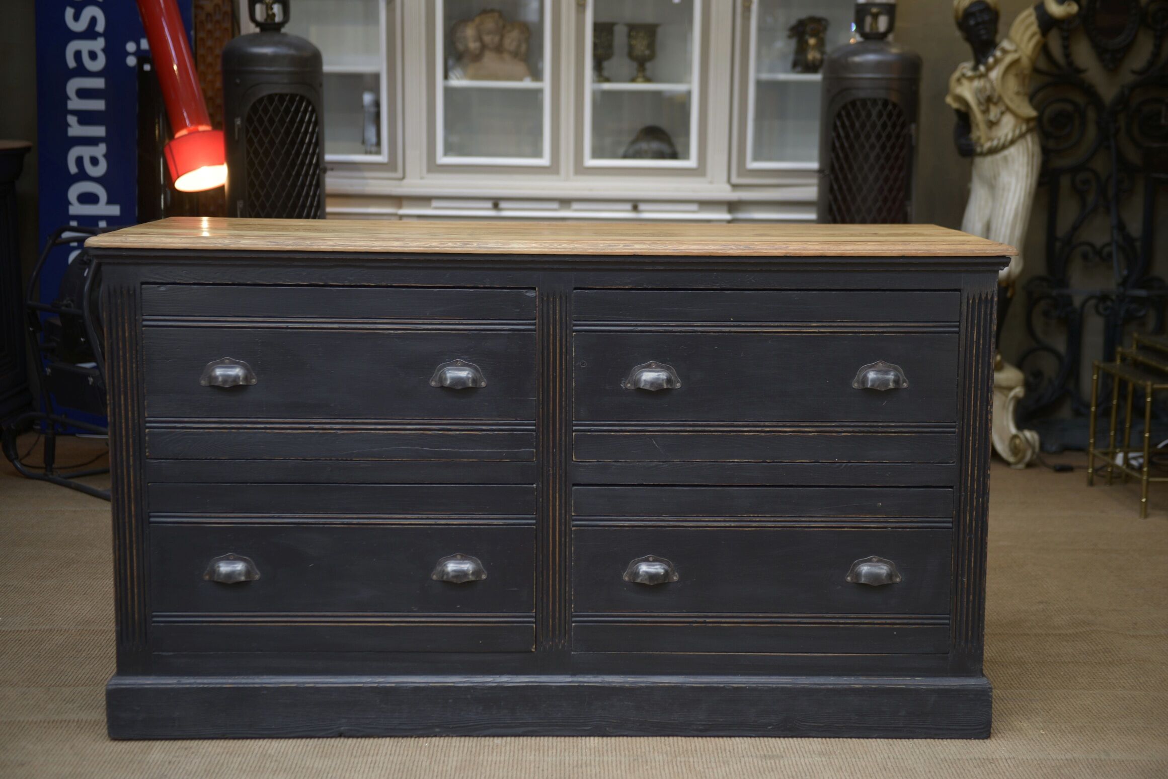 Commercial furniture has 4 large drawers fir 1930