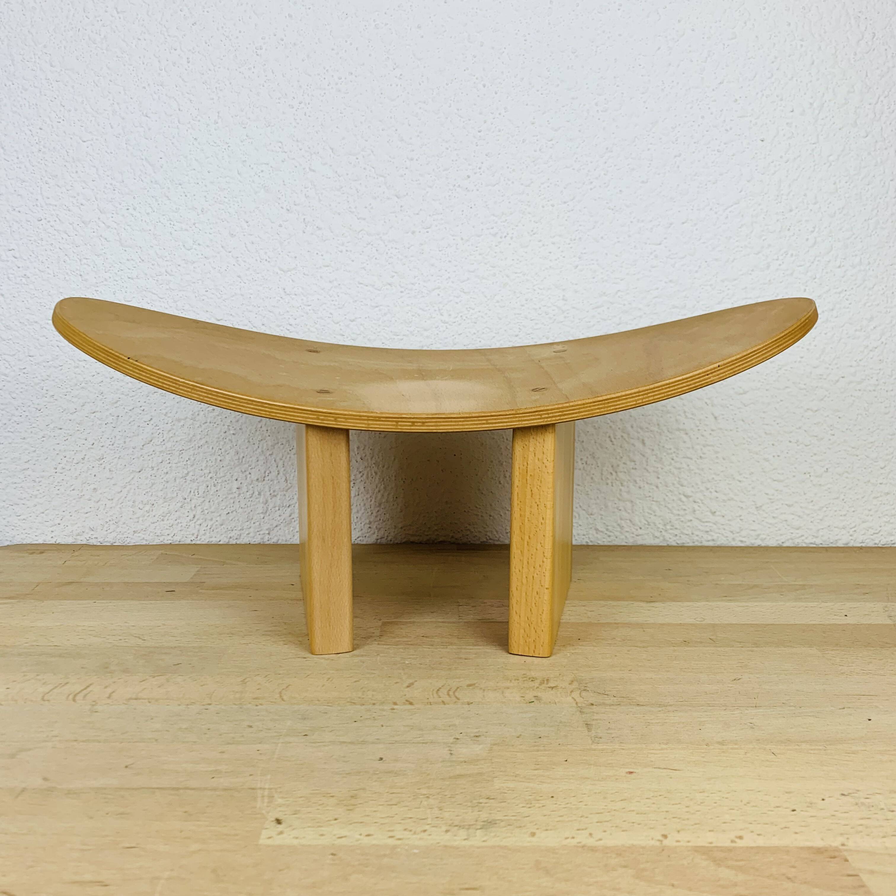 Wooden meditation stool