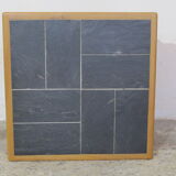 House Regain coffee table in solid elm and slate year 70/80
