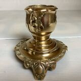 Tripod candlestick in worked bronze