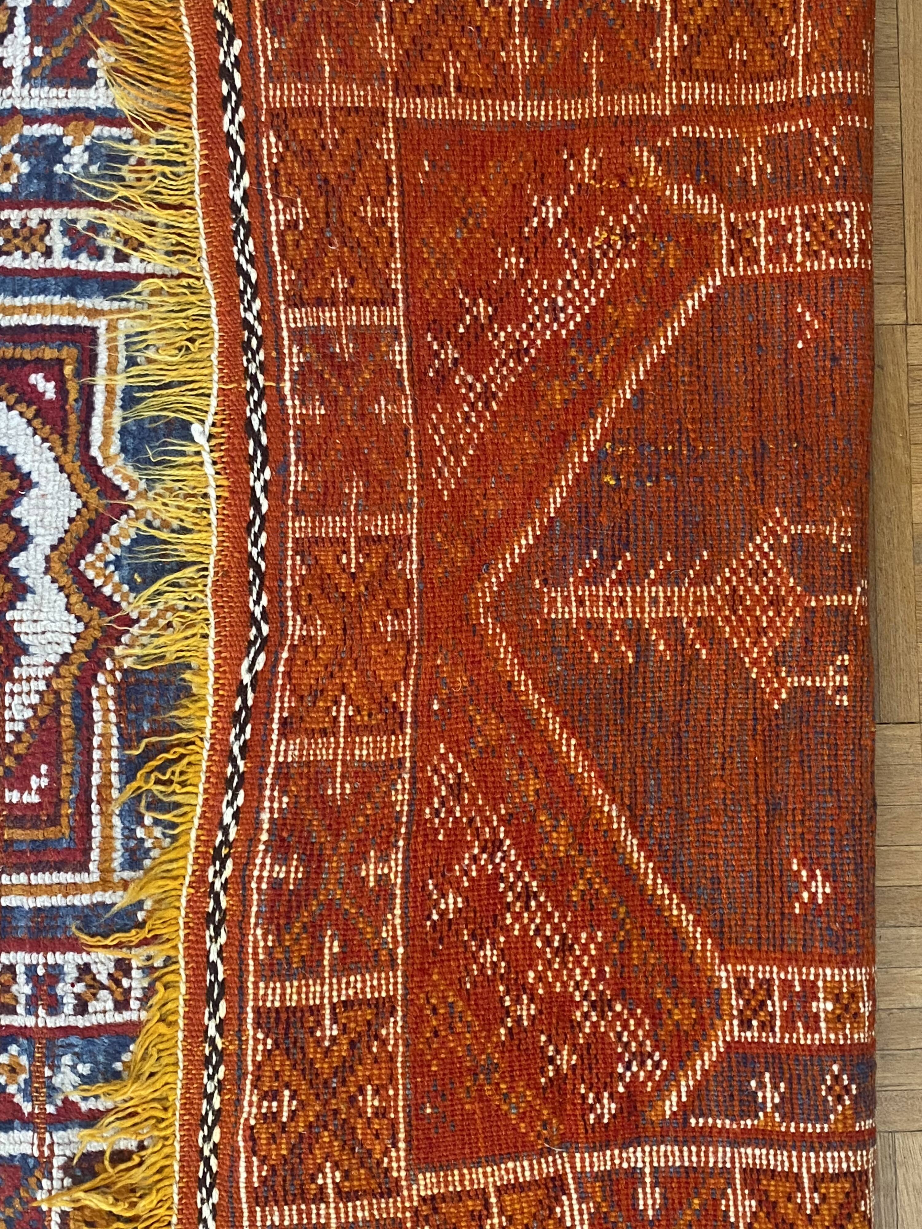 Vintage polychrome wool rug