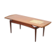 Louis Van Teeffelen teak coffee table with mosaic inlay