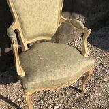 Paire de fauteuils cabriolets Louis XV