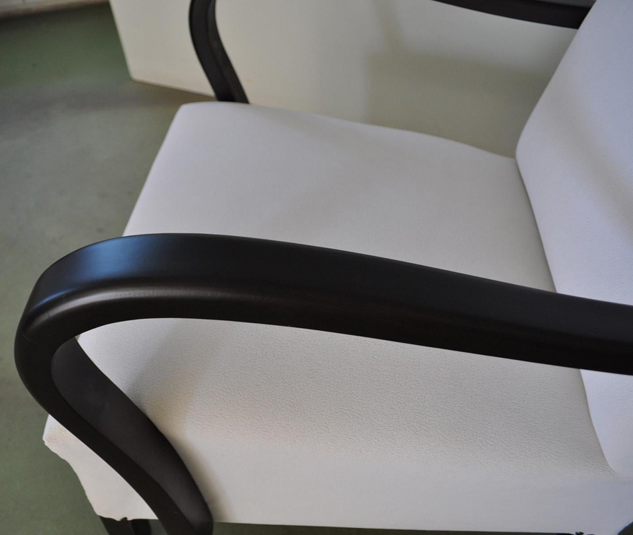 Art deco white armchair, circa 1920s