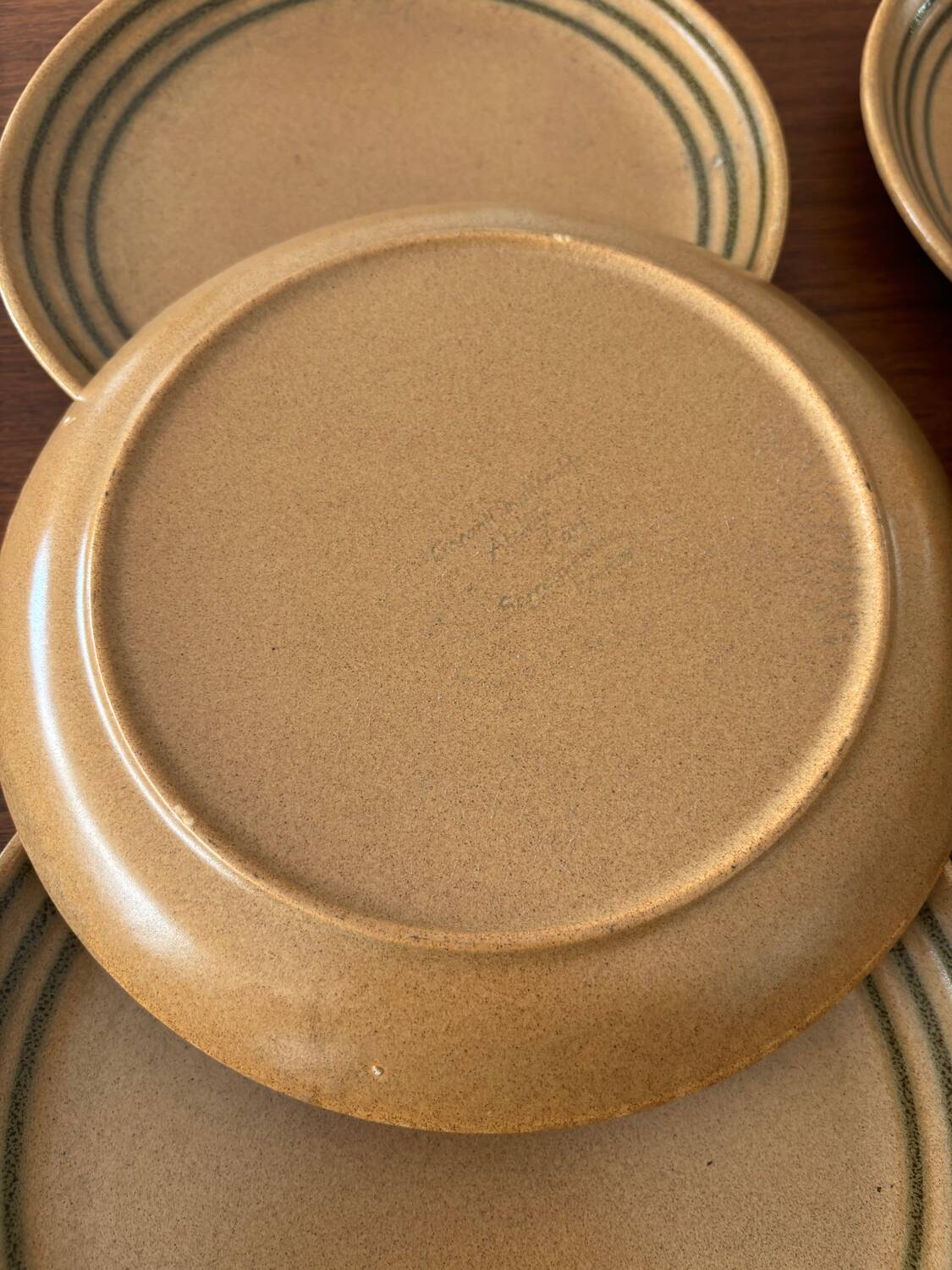 Lot de 6 assiettes en grès sarreguemines - grès vintage