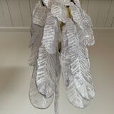 Vintage murano glass leaf chandelier, 1970s