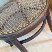 Chaise bistrot Fischel avec assise cannée vintage années 20/40