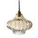 Vintage suspension lamp in gold glass