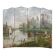 Post-impressionist painted screen by Charles Frechon, France, 1894