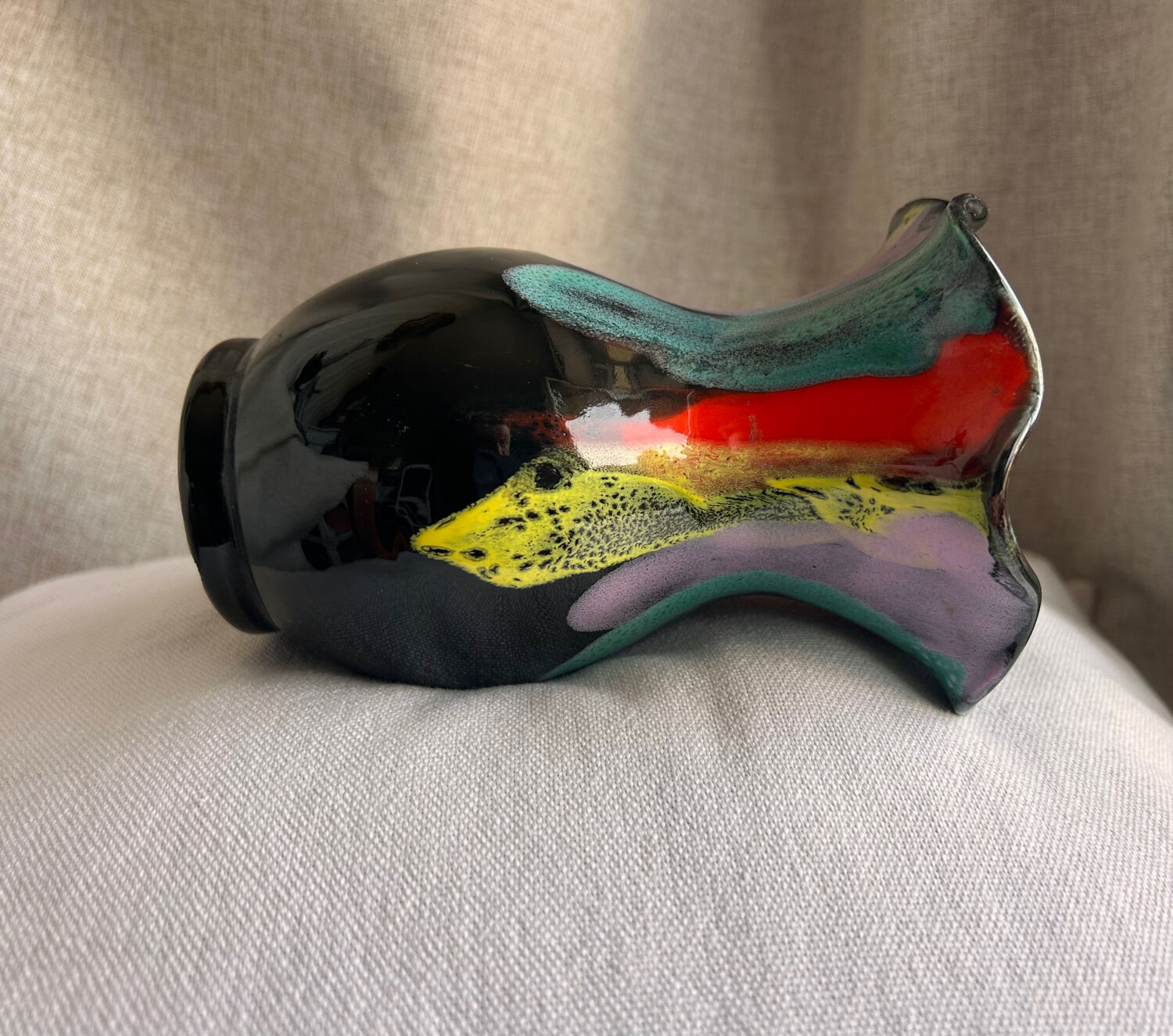 Superb Vintage Vallauris Vase - Psychedelic Decor