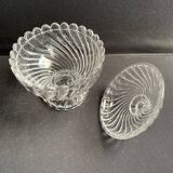 Molded crystal sugar bowl – Baccarat Twisted bamboo