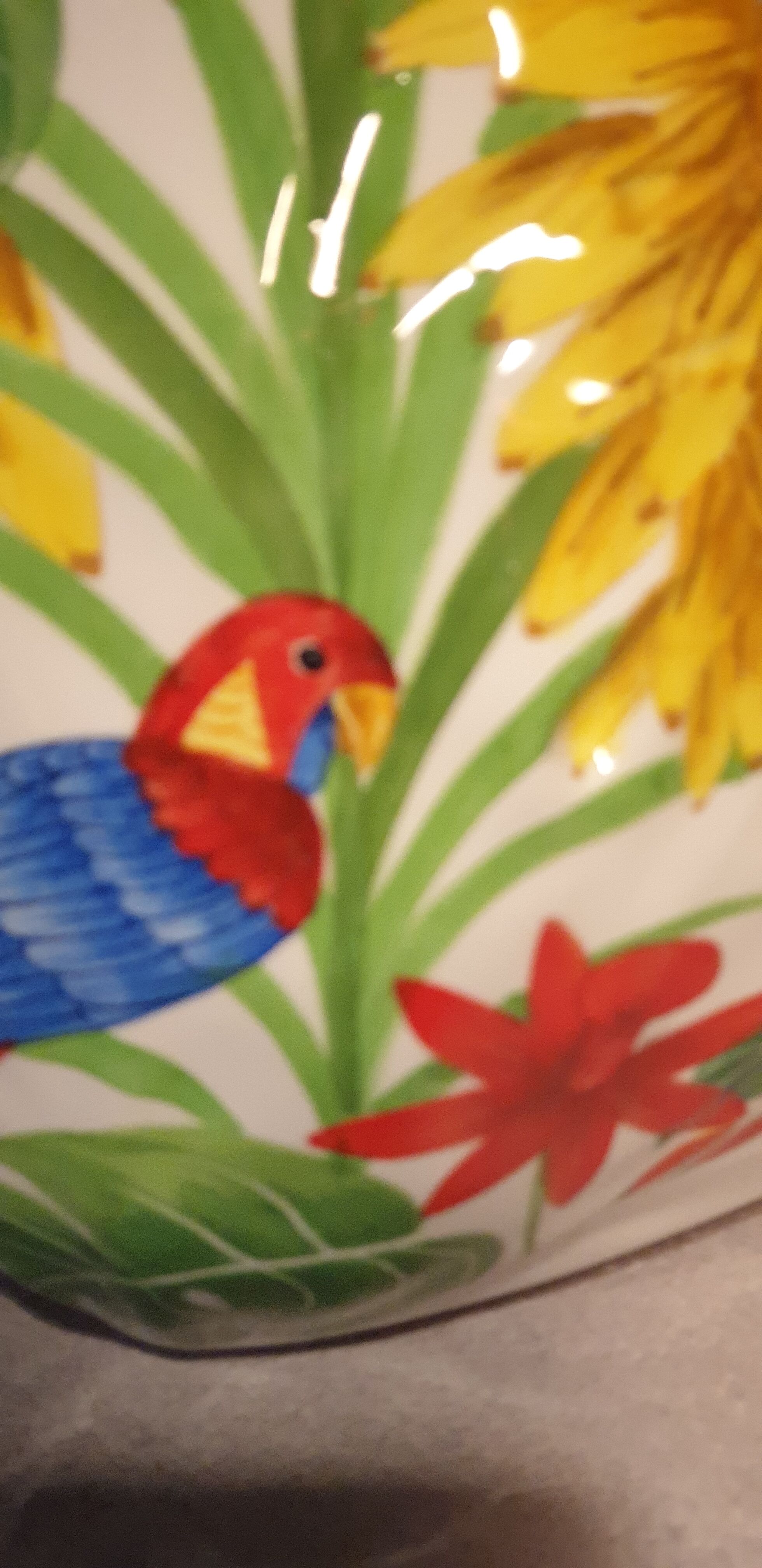 Parrot vase
