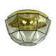 vintage 1960s 70s glashuette limburg CEILING LAMP bubble glass shade and brass