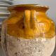 Grease pot, glazed ochre ceramic jar no. 3 - 18th century