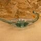 Old Empty Pocket Green & Transparent Crystal Cup Vintage #B087