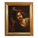 Antique French painting from the 18th century, portrait of a soldier