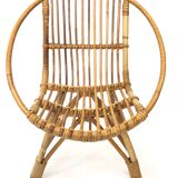 Rohe rattan vintage high chair by Rohe Noordwolde