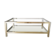 Brass and glass coffee table