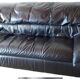Ligne Roset black leather sofa