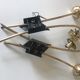 Pair of vintage brass double wall light design 60 years
