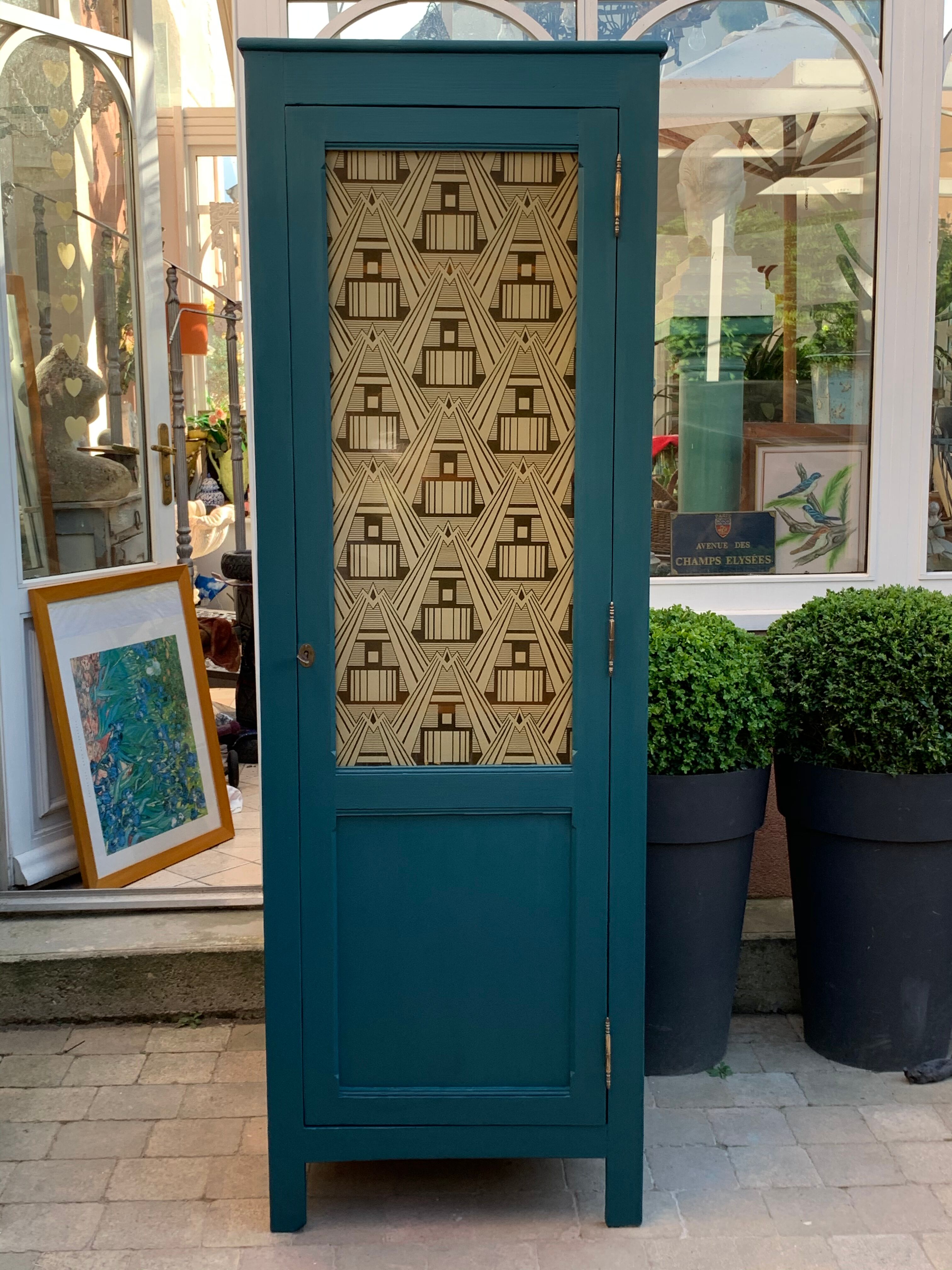 Art Deco glass Parisian wardrobe