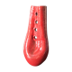 Red ceramic vase
