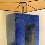 Blue enamelled 1970s lamp