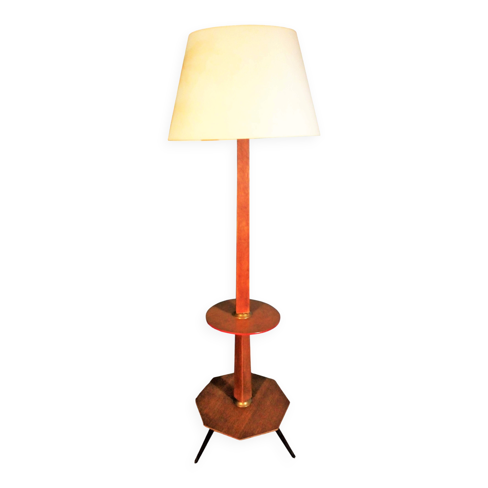 1950s double tier floor lamp