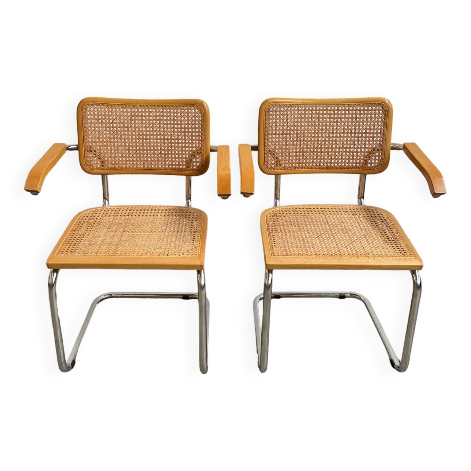 Pair of armchairs Cesca B64 Marcel Breuer