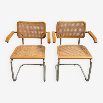 Pair of armchairs Cesca B64 Marcel Breuer