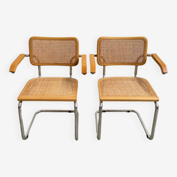 Paire de fauteuils Cesca B64 Marcel Breuer