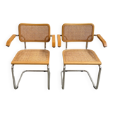 Pair of armchairs Cesca B64 Marcel Breuer