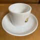 Series 8 cups & saucers sovirel white ceramic flower power fr