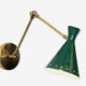 Italian wall lamp cocotte vert