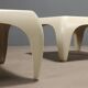 Vintage Space Age white fibreglass coffee tables, design, 1960s