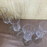 4 Baccarat crystal champagne flutes, Capri model