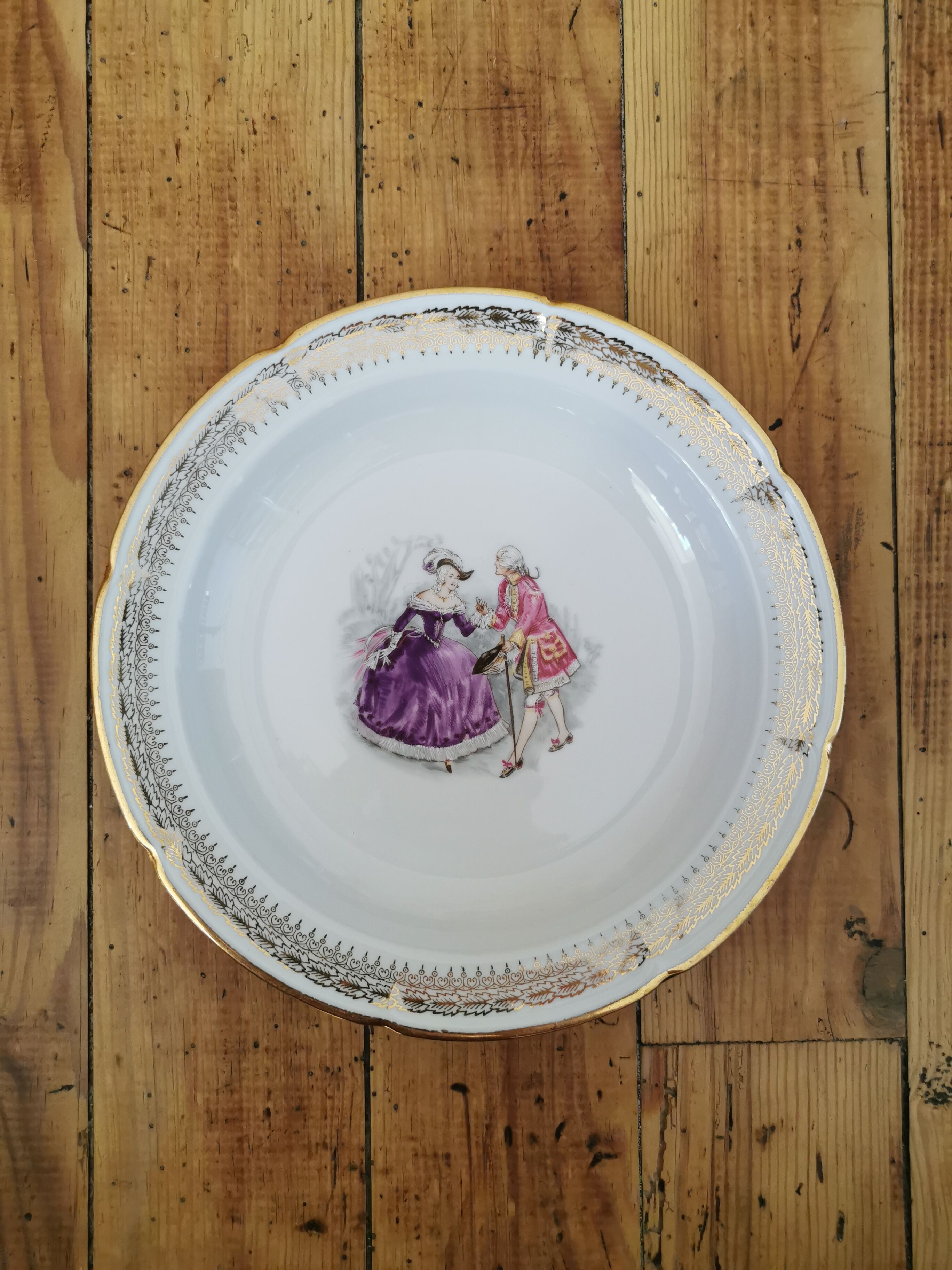 Vintage porcelain hollow plates